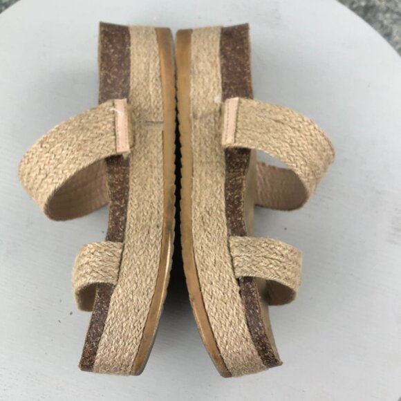 BP. Women's 9** Tan Espadrille Braided Platform Cork Dual Strap  Slip On Sandals - Picture 9 of 12
